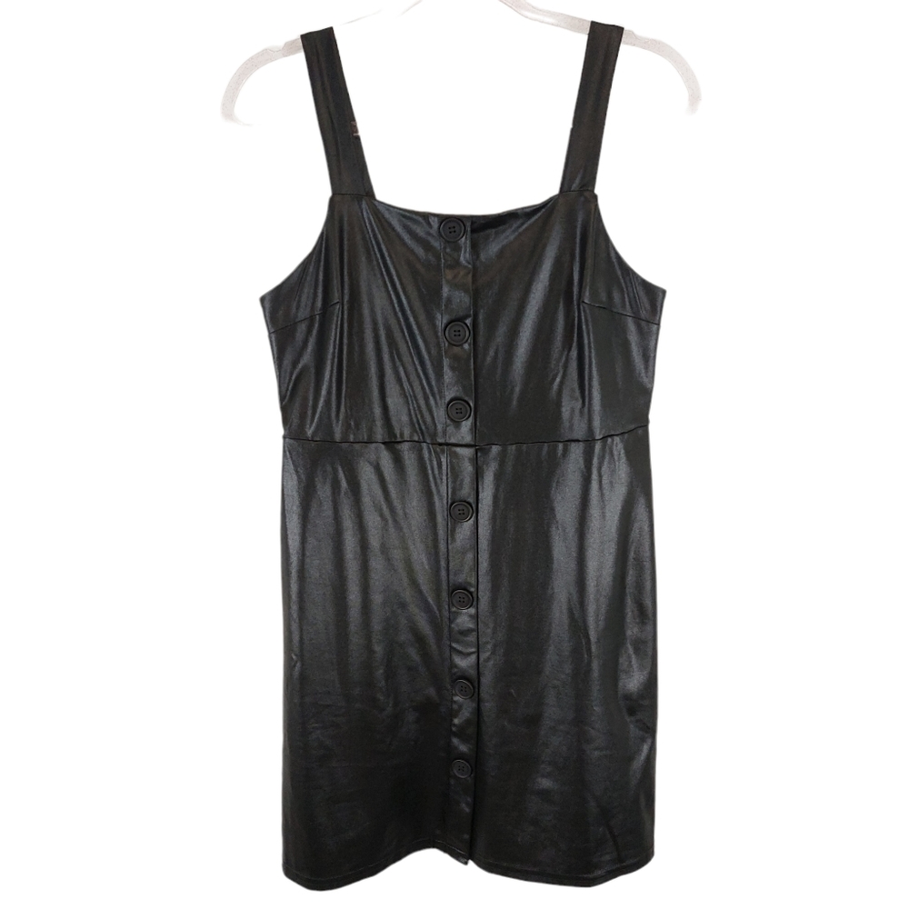 Sexy Vegan Leather Bodycon Mini Dress